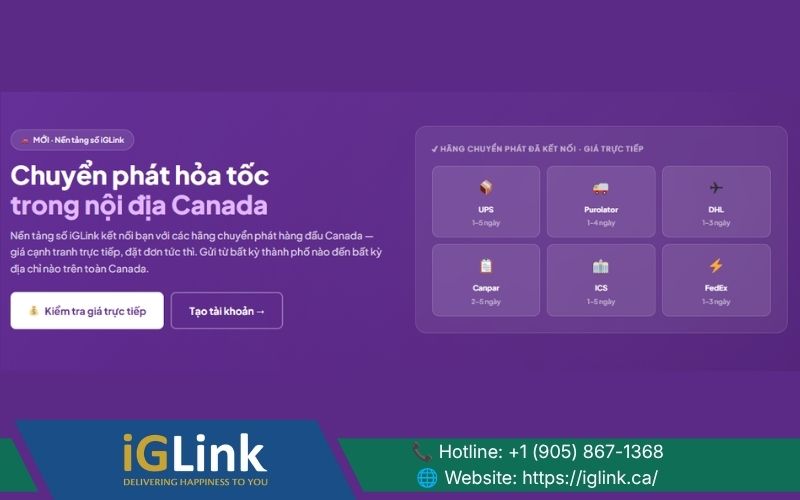 iG Express tích hợp kiểm tra giá, tạo đơn và theo dõi trên nền tảng iGLink