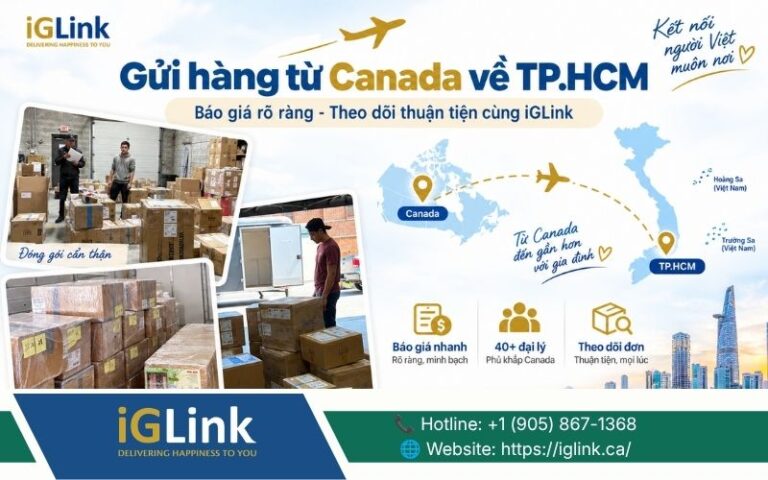 Gửi hàng từ Canada về TPHCM giá ưu đãi cùng iGLink