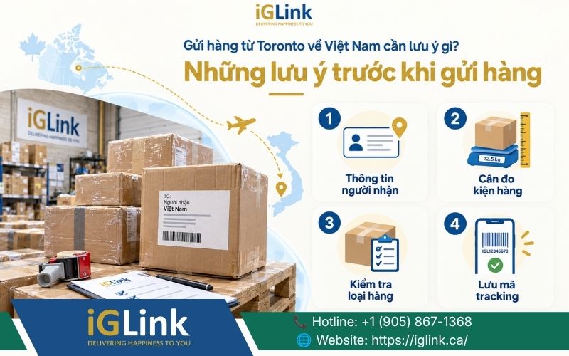 Gửi hàng từ Toronto về Việt Nam cần lưu ý một số điều trước khi gửi