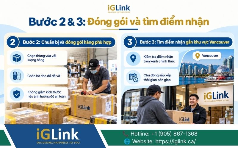 Chuẩn bị và đóng gói hàng đúng cách trước khi bàn giao cho iGLink