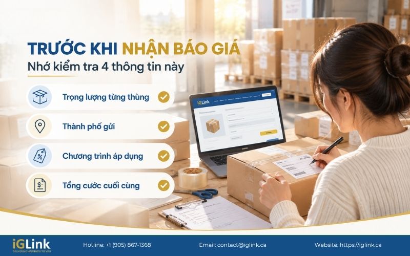 Kiểm tra điều kiện ưu đãi gửi hàng Canada về Việt Nam trước khi gửi