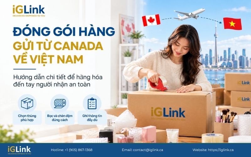 Cách đóng gói hàng gửi từ Canada về Việt Nam đúng quy cách 2026