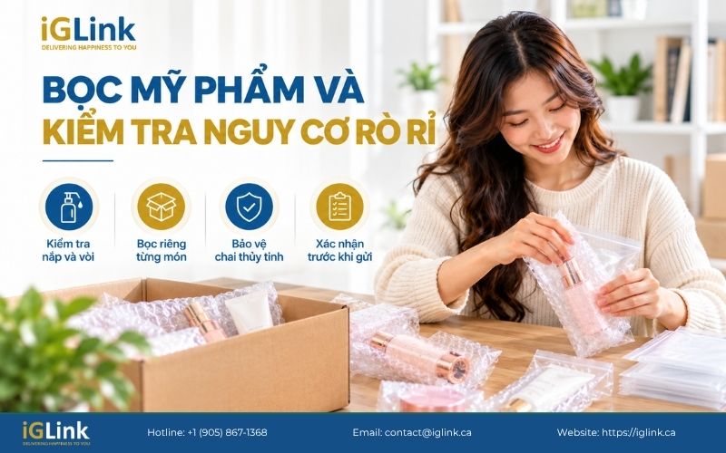 Cách đóng gói mỹ phẩm gửi về Việt Nam