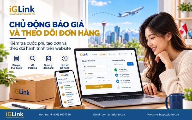Kiểm tra cước phí dự kiến ngay trên website iGLink trước khi đến đại lý