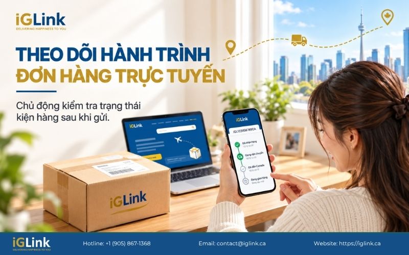 Mã tracking cho phép theo dõi hành trình đơn hàng trực tuyến