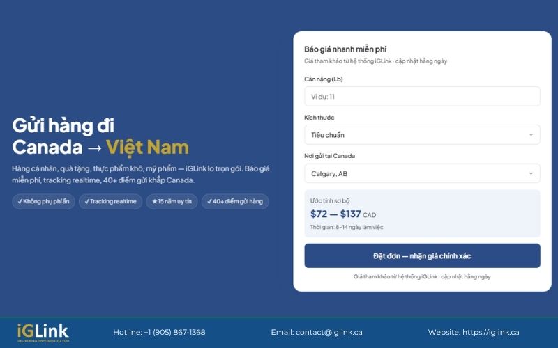 Nhận báo giá chính xác bằng công cụ tính cước của iGLink